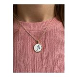 Everglow Jewelry Asansörlü Sedef A Harfi Gold Kolye