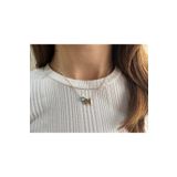 Everglow Jewelry M Harfli Üç Boyutlu Altın Kaplama Kararmaz Gold Kolye