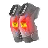 Everjia Well Isıtmalı diz masaj cihazı, ağrı hafifletmek için ısıtılmış diz bandajı, artrit, stres giderici, kablosuz, şarj edilebilir, diz ağrısı için titreşimli diz masajı aleti (1 çift)