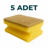 Everklean 5 Adet Lifli Sisal Oluklu Bulaşık Süngeri Özel Dokulu Doğal Dayanıklı Pinterest Mutfak Temizlik Süngeri Sarı 17X8