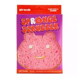 Everklean Spronge Scrubber Ayıcık Figürlü Çift Yüzeyli Bulaşık Süngeri Temizlik Süngeri Pembe 10X10