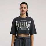 Everlast Authentic Boxing Wmn Antrasit Kadın Crop Tişört - Gri