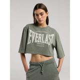 Everlast Authentic Boxing Wmn Haki Kadın Crop Tişört - XL