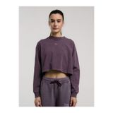 EVERLAST Bronx 1910 Oversize Mor Crop Uzun Kollu Kadın Tişört