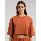 Everlast Bronx 1910 Oversize Turuncu Crop Kadın Tişört TW0014 Turuncu