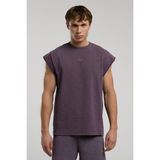 Everlast Bronx 1910 Oversize Yıkamalı Mor Erkek Kolsuz Sweatshirt - XL - Koyu Mor