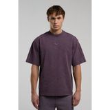 Everlast Bronx 1910 Oversize Yıkamalı Mor Erkek Tişört - Koyu Mor