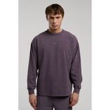 Everlast Bronx 1910 Yıkamalı Mor Erkek Uzun Kollu Tişört - 2XL - Koyu Mor