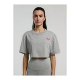 EVERLAST Ever Essentials Comfort Gri Melanj Kadın Crop Tişört