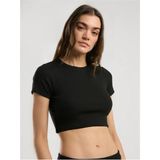 Everlast Ever Relaxed Rib Siyah Kadın Crop Tişört - XS