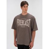 Everlast TM0007 411-Authntic Boxing Oversize Vizon Bisiklet Yaka Düz Erkek T-Shirt