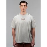 Everlast TM0133 365-BOXING Heritage Oversize Açık Gri Bisiklet Yaka Oversize Düz Erkek T-Shirt
