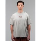 EVERLAST Tm0133 365-Boxing Heritage Oversize Gri Bisiklet Yaka Düz Erkek T-Shirt, L, 5003354438, Açık Gri