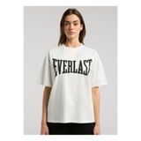 EVERLAST TW0027 112-Ever Classics Oversize Beyaz Oversize Baskılı Kadın T-Shirt