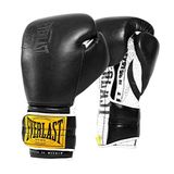 Everlast Üniseks Yetişkin Boks Eldiveni 1910 Sparring Glove Antrenman Eldiveni, Siyah, 16 oz