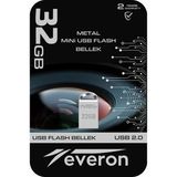 Everon 32gb Metal Usb Mini Flash Bellek (Gri)