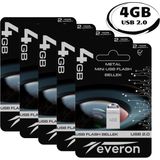 Everon Metal USB Mini Flash Bellek 4gb 20'li Paket - 20 ADET 4GB