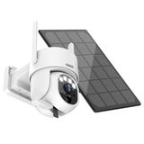 EVERSECU PTZ 360 ° görüşlü, akıllı siren, spot ışıkları, renkli gece görüşü, yapay zeka insan algılama, 2 yönlü konuşma, Alexa ile çalışma, bulut/SD kart depolama alanı ile 2K dış mekan güneş güvenlik