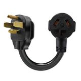 Eversimpleinc 3 Uçlu 4 Uçlu Kurutucu Fiş Adaptörü, 3 Uçlu Eski Kurutucu Dişi 4 Uçlu Yeni Kurutucu Erkek Prizine Bağlar, NEMA 14-30P - 10-30R 4 Uçlu Kurutucu Çıkış Adaptörü, 30A 125/250V, STW 10AWG