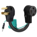 Eversimpleinc Yeşil Topraklama Telli 4 Uçlu 3 Uçlu Kurutucu Fiş Adaptörü, 4 Uçlu Yeni Kurutucu Dişi 3 Uçlu Eski Kurutucu Erkek Prize Bağlar, 10-30P - 14-30R Kurutucu Adaptörü, STW 10AWG3C