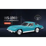 Everton Kablosuz Hoparlör Bluetooth Retro 1963 Chevrolet Corvette Klasik Araba Görünümlü Speaker - Turkuaz