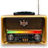 Everton Nostaljik Radyo, Ahşap Desen ve Şık Tasarım (Işıklı Nostaljik Radyo) - Açık Kahverengi