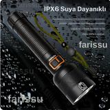Everton Rt-063 A Beyaz Lazer Taktik El Feneri - 30W 2000 Lümen Profesyonel Aydınlatma
