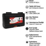 Everton RT-063 A Profesyonel Taktik LED El Feneri - 2000 Lümen 30W Zoomlu Şarjlı Fener