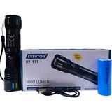 Everton RT-171 Profesyonel El Feneri | 50W – 1000 Lümen – 3000 Mah – Zoomlu – Metal Kasa – Type-C Şarjlı – Analog Şarj Göstergeli - Siyah - 50 W