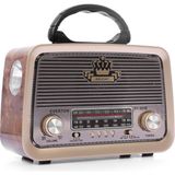 Everton RT-301 El Fenerli Taşınabilir Nostaljik Radyo Hoparlör USB Tf Aux Destekli - Kahverengi