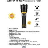Everton RT-453 Profesyonel Beyaz Lazer LED El Feneri - 50W 1000 Lümen Şarjlı