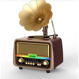 Everton RT-601 Gramofon Tasarımlı Nostaljik Radyo Bluetooth Hoparlör Ahşap Görünümlü Am/fm/sw USB Tf Kartlı