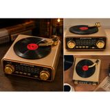 Everton Rt-604 Plak Tasarımlı Ve Görünümlü , Nostalji Bluetooth/Usb/Sd/ Radyo Mp3 Player Müzik Kutusu