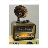 Everton RT-609 Nostaljik Gramofon Görünümlü Bluetooth Hoparlör - Şarjlı Radyo FM/AM/SW - USB/TF