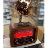 Everton RT-651 Gramofon Tasarımlı Şömine Efektli Nostaljik Bluetooth Hoparlör Fm/am/sw 3 Bant Şarjlı Retro Radyo