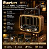 Everton Rt-685 Klasik Retro Solar Enerjili , Nostalji Bluetooth/Usb/Sd/ Radyo Mp3 Player Müzik Kutusu