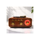 Everton RT-712 Özel Tasarım Ahşap Görünümlü Retro Vintage Nostaljik Radyo & Bluetootlu Mini Fm Radyo