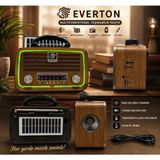 Everton RT-717 Solar Güneş Panelli Fenerli Nostaljik Bluetooth Hoparlör Fm/am/sw 3 Bant Şarjlı Retro Radyo