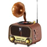Everton Rt-728 Şık Tasarımlı Gramafon Görünümlü Klasik Retro Nostalji Bluetooth/Usb/Sd/ Radyo Mp3 Player Müzik Kutusu