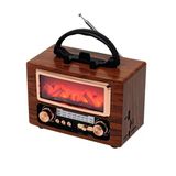 Everton Rt-732 Klasik Şömine Görünümlü , Nostalji Bluetooth/Usb/Sd/ Radyo Mp3 Player Müzik Kutusu
