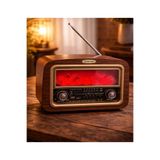 Everton RT-742 Şömine Efektli Nostaljik Bluetooth Hoparlör Fm/am/sw 3 Bant Tws Şarjlı Retro Radyo USB Tf