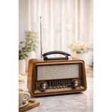 Everton RT-810 Nostaljik Ahşap Radyo | Bluetooth, Usb, Sd Kart, Fm/am/sw Çok Bantlı Retro Radyo