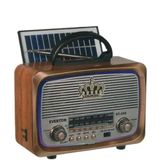 Everton RT-849 Bluetooth FM-USB-TF-AUX Şarjlı Güneş Panelli Nostaljik Radyo Hoparlör