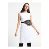 Everyday Basic 100 Cm Ara Boy Kolsuz Tunik - Beyaz -