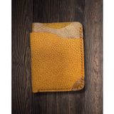 Everyday Carry Minimalist El Yapımı Deri Kartlık, 3 Yuvalı Cüzdan, Mumlu Polyester Dikiş, Pueblo Kahverengi (TabaKahve)