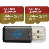 Everything But Stromboli Sandisk Microsdxc 256 GB Extreme Hafıza Kartı (2 Adet), Gopro Aksiyon Kamera Hero 11 Black ve HERO11 Black Mini (SDSQXAV-256G-GN6MN) ile Çalışır, 1 Everything But Stromboli Il - Siyah