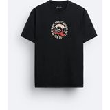 Everything Is Lost Kurukafa El Skull Minimal Baskılı Tasarım Unisex Tişört - Siyah - XL