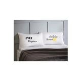 Evet Diyorum Doğdu Güneşim Pamuklu Çift Kişilik 50x70 cm Yastık Kılıfı Seti