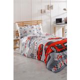 Ev&Ev Home Crazy Kırmızı Tek Kişilik Nevresim Takımı