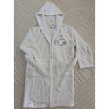 Evey %100 Premium Pamuklu Bebek Banyo Bornozu- Yumuşak & Yüksek Su Emici - Beyaz - 8 - 10 YAŞ